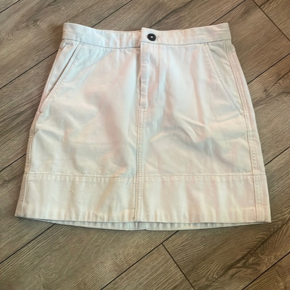 Everlane Cream Denim Skirt